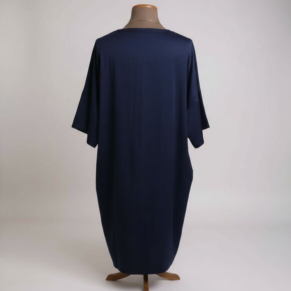 COS Dresses & Skirts - COS Navy Dress w/ Silk Detail | Chest 21″ Length 28″ NWOT